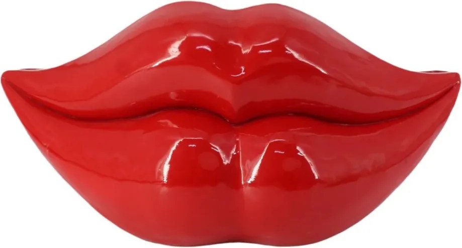 Vaza flori, Vas decorativ Vase LIP 55cm buze rosii