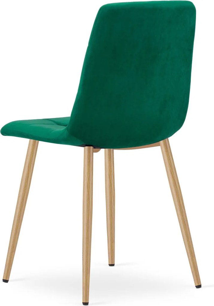 Scaun de catifea verde KARA
