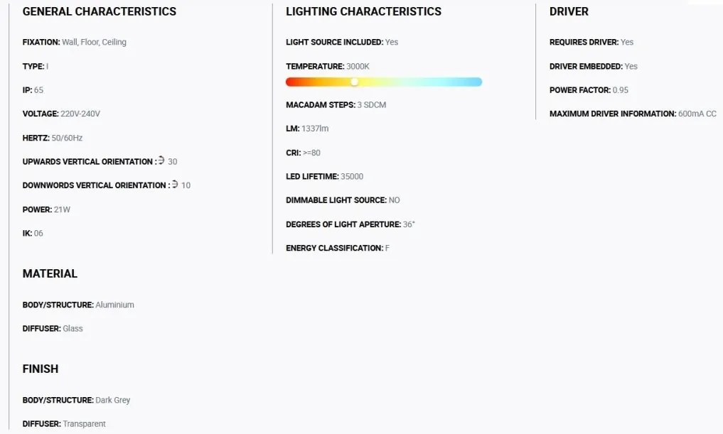 Proiector LED de exterior IP65 MUUR 210
