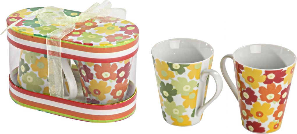 Set doua cani ceramice cutie cadou Ø 9 x 10h