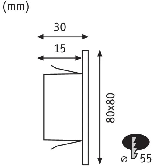 Paulmann 99495 - LED 1,2W Lumină scară EDGE 230V