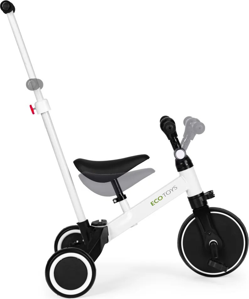 Triciclu cu trei roți cu mâner de împins 2 în 1