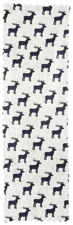 Set 4 fețe de pernă și un napron de masă cu model de Crăciun Minimalist Cushion Covers Reindeer and Stars