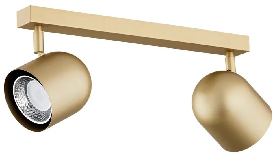 Plafoniera cu 2 spoturi design modern Isola auriu