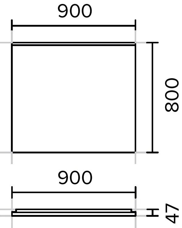 Kolpa San Quadrum Oglinda cu iluminare LED 90x80 cm