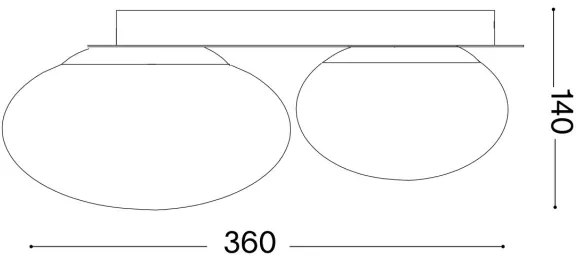 Plafonieră LED Ideal Lux NINFEA 2xLED/9W/230V auriu