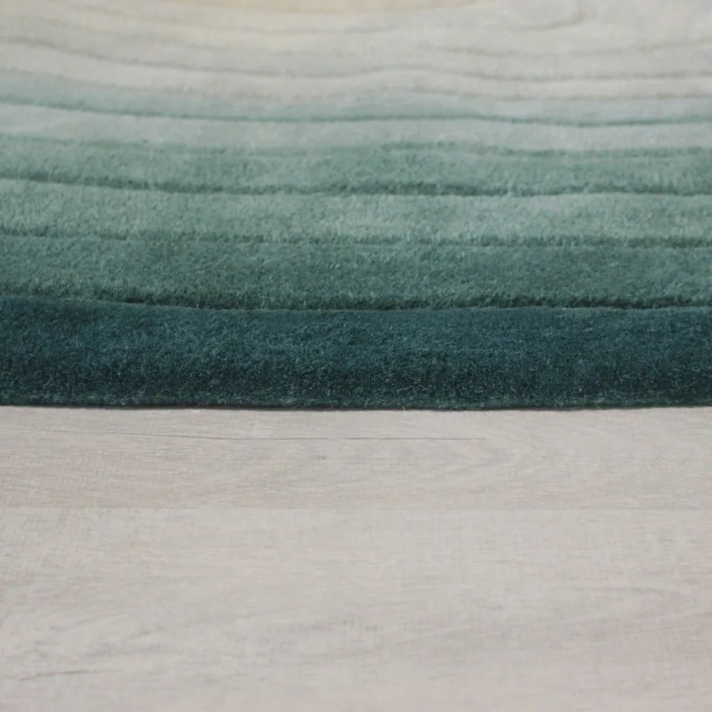 Covor albastru din lână 160x230 cm Puddle Ombre Wool – Flair Rugs
