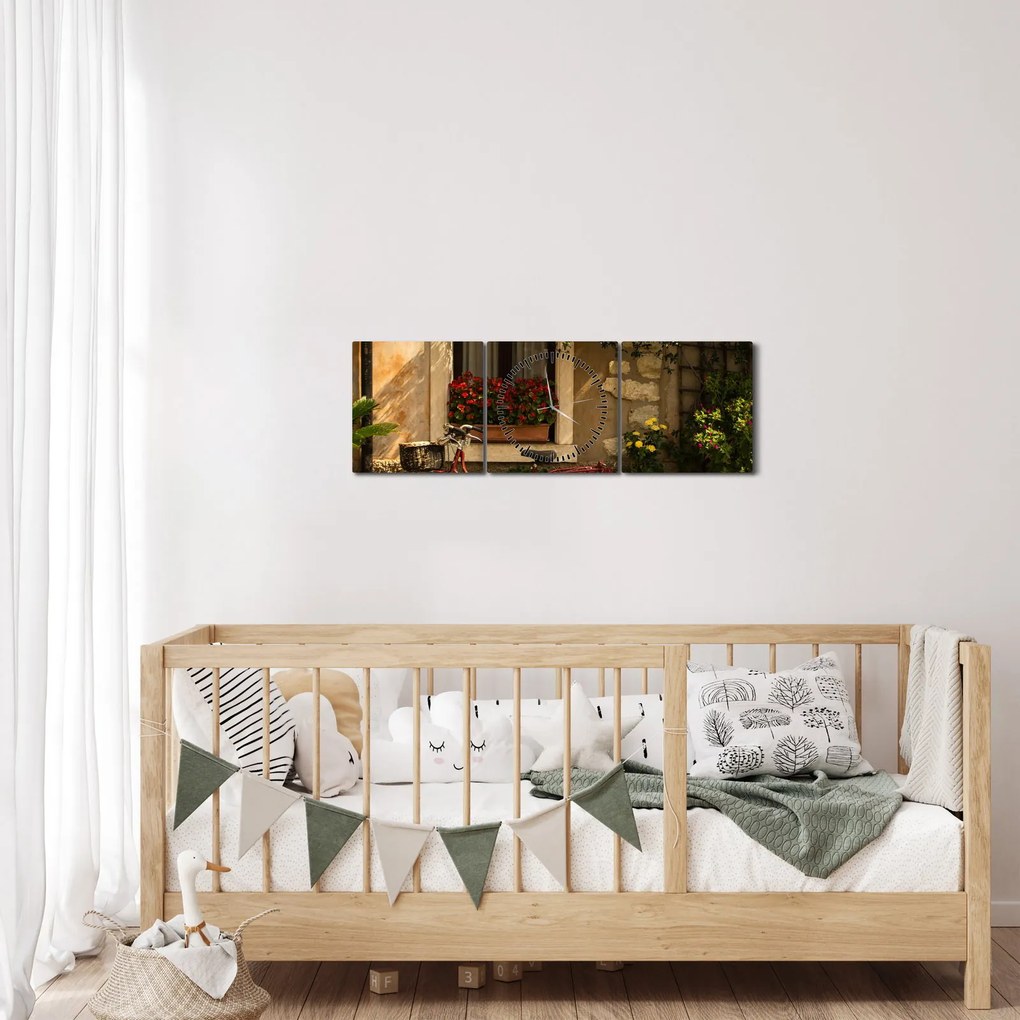Tablou - Italia pitorească (cu ceas) (90x30 cm)