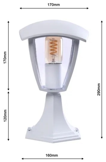 Lampă exterior FOX 1xE27/40W/230V IP44 alb