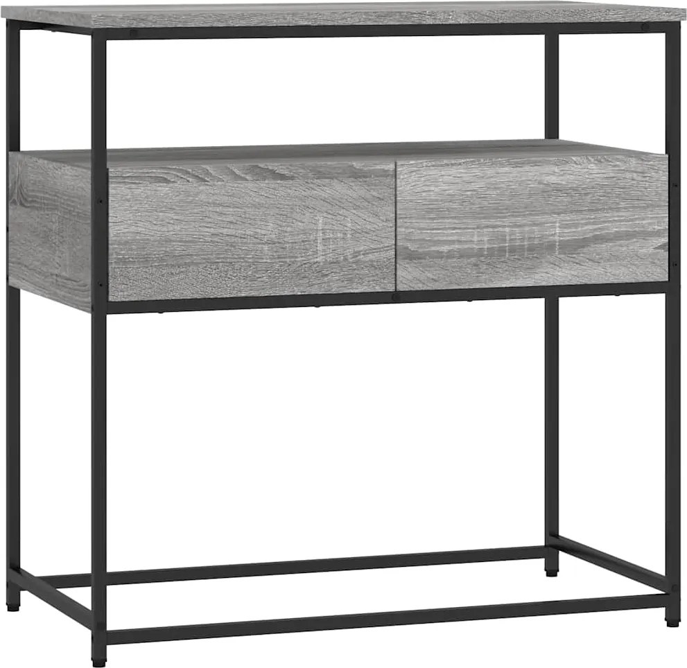 vidaXL Măsuță consolă, gri sonoma, 75x40x75 cm, lemn prelucrat