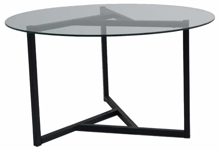 Masuta de Cafea Trio Sehpa Transparent, Negru