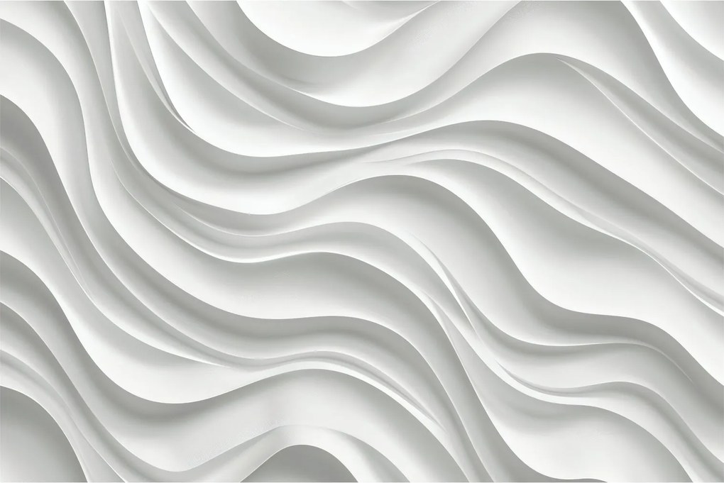 Tablou - Valuri Albe 3D (90x60 cm)
