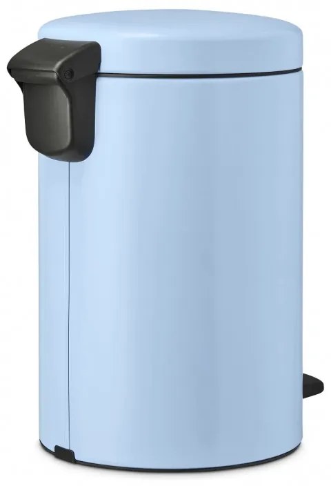 Cos de gunoi cu pedala Brabantia NewIcon 1005532, 12 L, Inchidere lina, Baza antiderapanta, Albastru deschis