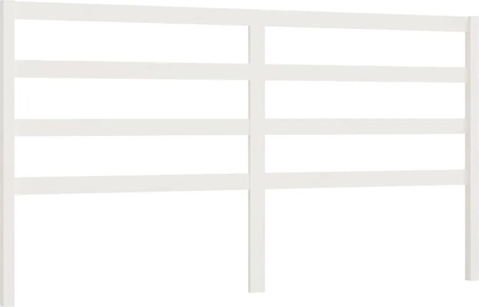 vidaXL Tăblie de pat, alb, 206x4x100 cm, lemn masiv de pin