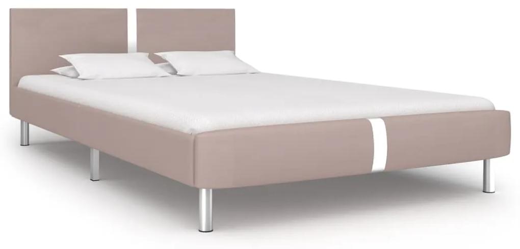 Cadru de pat, cappuccino, 140 x 200 cm, piele ecologica Cappuccino, 140 x 200 cm