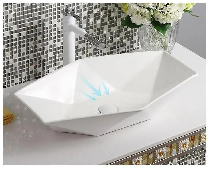 Lavoar Vegas alb ceramica sanitara - 57 cm