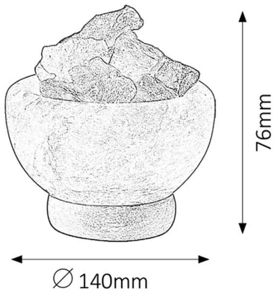 Rabalux 4097 - Lampă de sare FUJI, 1xE14/15W/230V