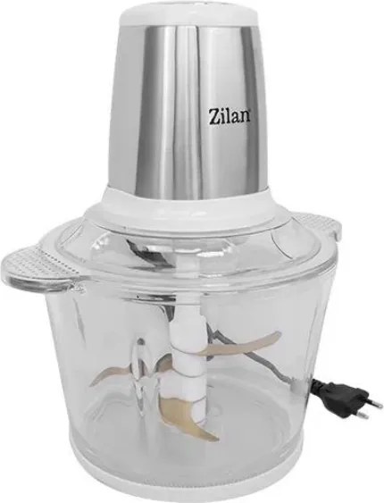 Tocator legume-fructe Zilan ZLN2733 din inox, Vas din sticla capacitate 3L, 2 trepte de viteza + pulse, Putere 500W