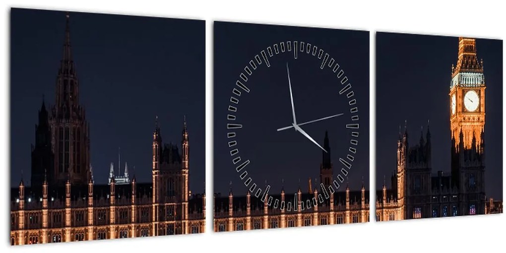 Tablou cu Big Ben din Londra (cu ceas) (90x30 cm)