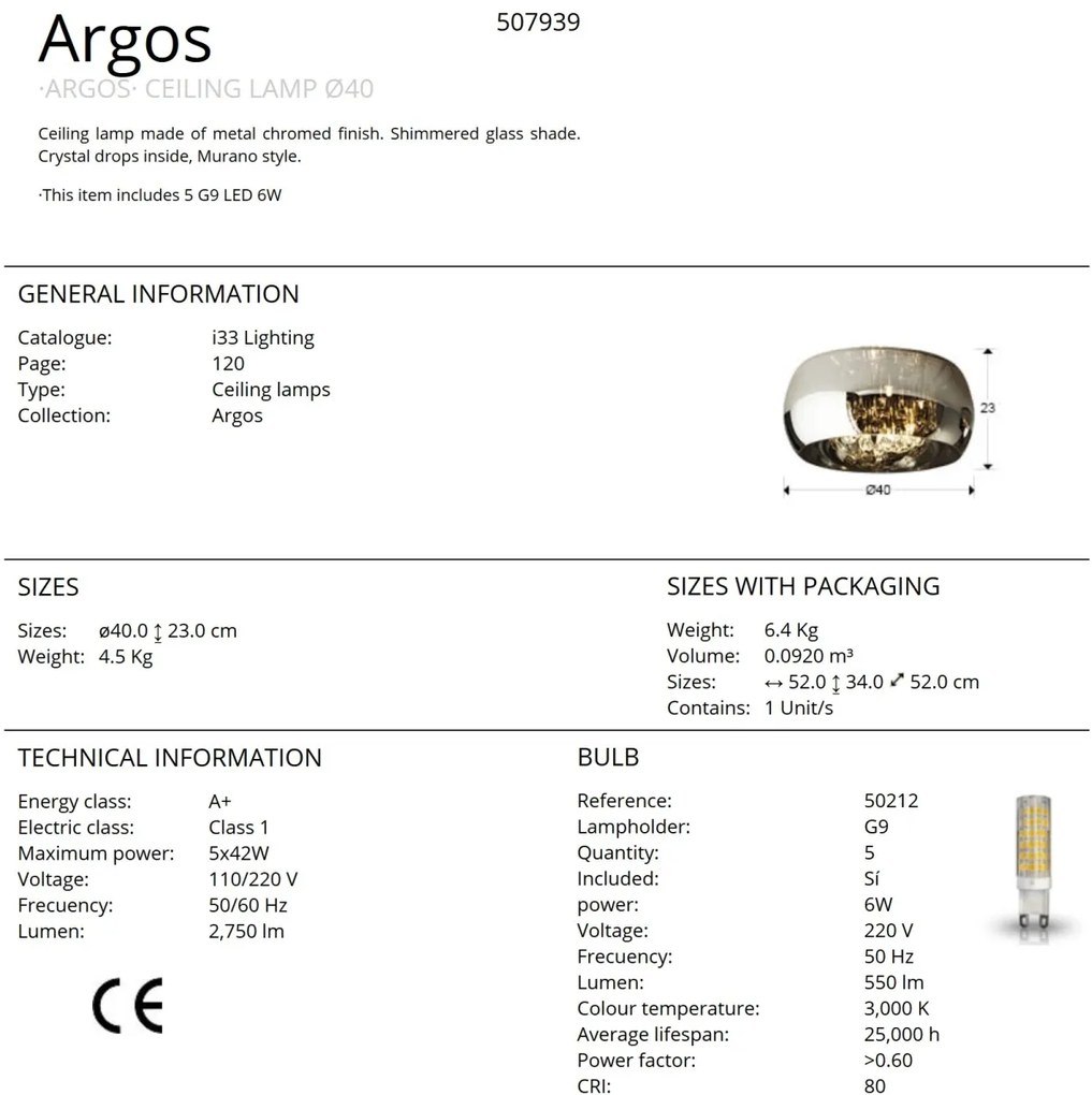 Lustra aplicata moderna design elegant 40cm ARGOS SV-507939