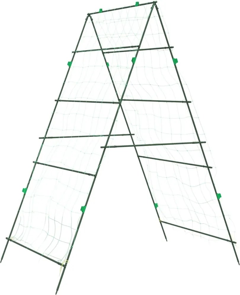 vidaXL Spalier grădină plante cățărătoare, cadru A 99x90x175,5 cm oțel