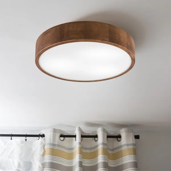 Brilagi - Plafonieră LED CARVALHO 3xE27/15W/230V, stejar/cireș, Ø 47 cm