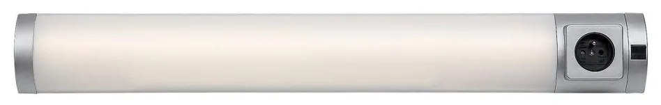 Corp de iluminat LED cu priză pentru corpuri de bucătărie Rabalux 78039 SOFT 2E LED/8W/230V 4000K 68 cm argintiu