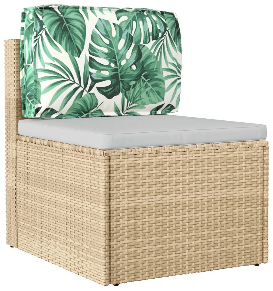vidaXL Perna pentru palet cu spătar, model cu frunze 60 x 40 x 12 cm, fabricată din Oxford.