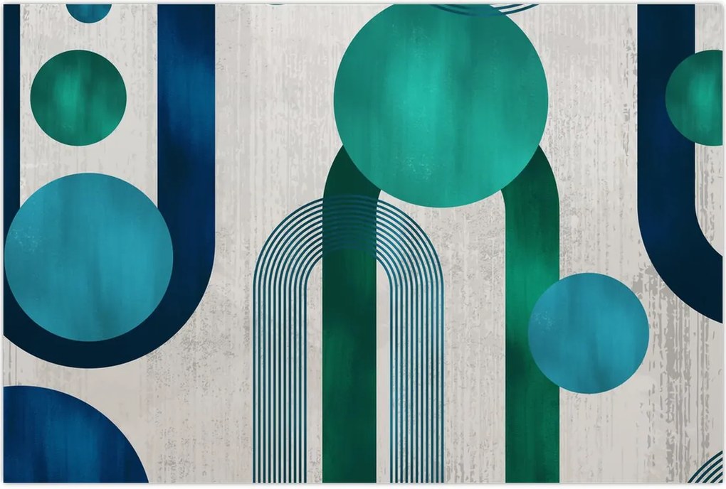 Tablou - Linii și forme circulare (90x60 cm)