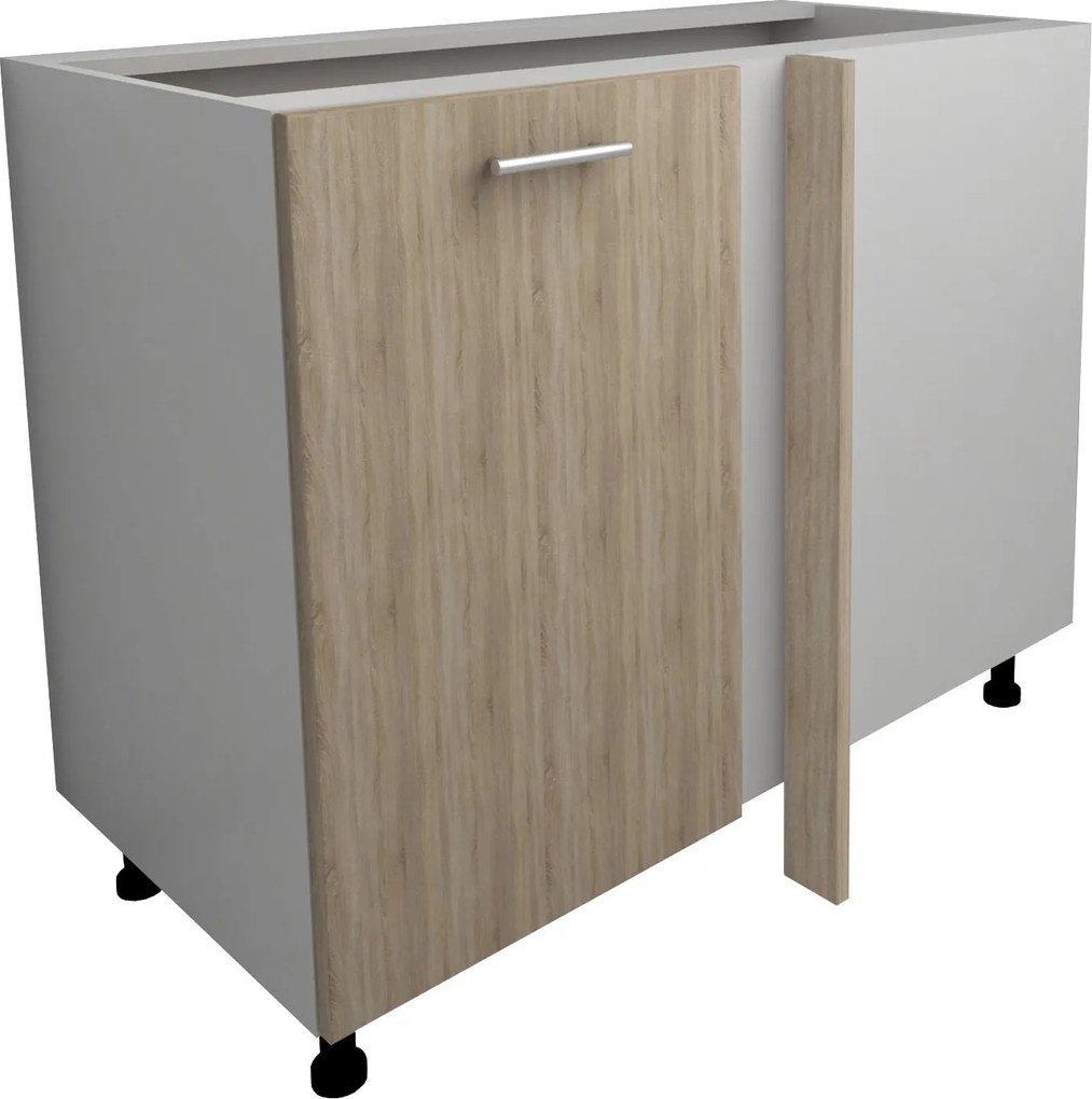 Corp Baza Colt Lecce, Stejar Sonoma/Alb, 98 x 50 x 80 cm