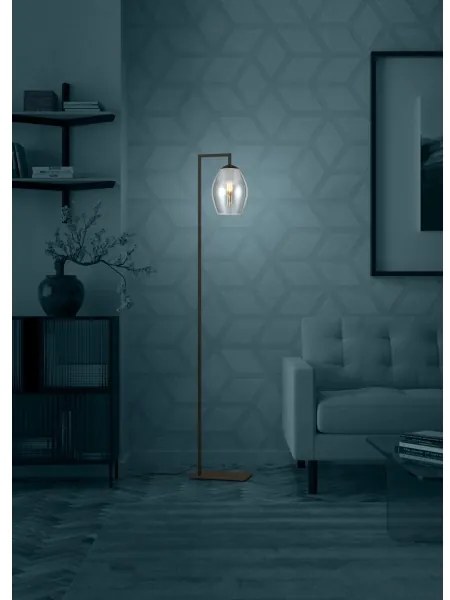 Lampadar Eglo 390256 ESTANYS 1xE27/40W/230V fumuriu