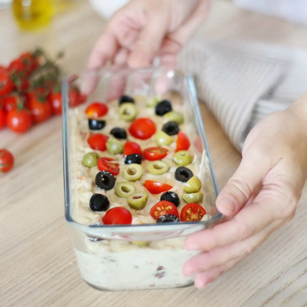 Pyrex Formă de sticlă pentru pâine bisericească1,5 l, 28 x 12 x 8 cm