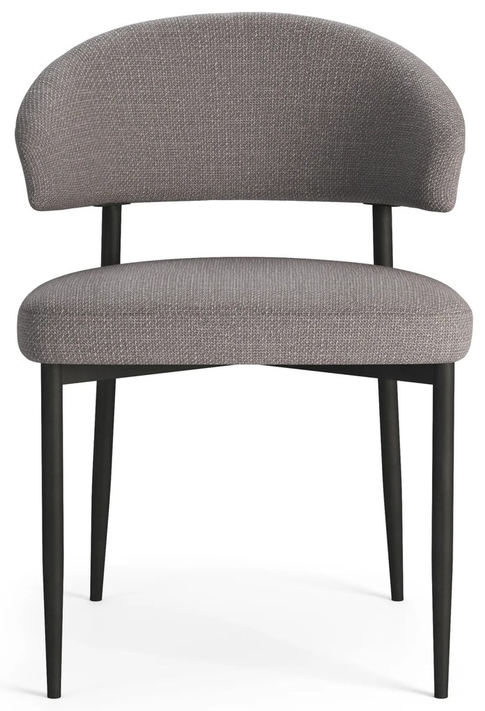 MAZZONI EXPORT IRIS Gri deschis Taupe (material Basel 34) - SCAUN MODERN TAPIȚAT PENTRU SALON/SUFRAGERIE LOFT