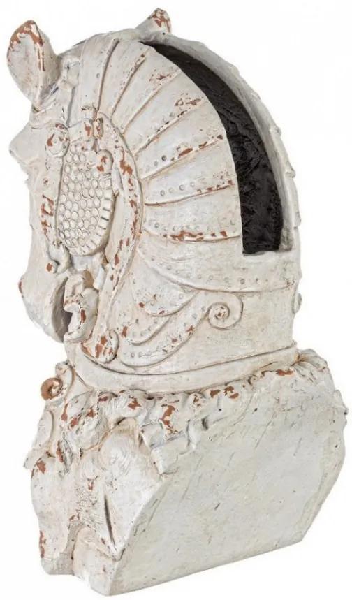 Ghiveci decorativ antichizat pentru exterior gri din magneziu, Horse Bizzotto