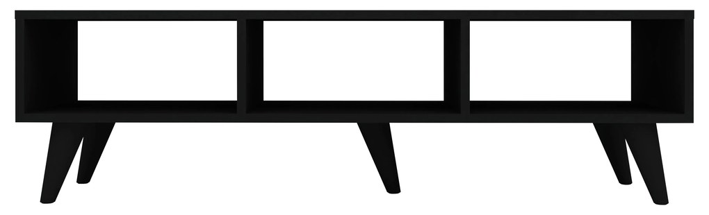 Comoda TV Tirro V1, Negru, 120 x 35 x 35 cm