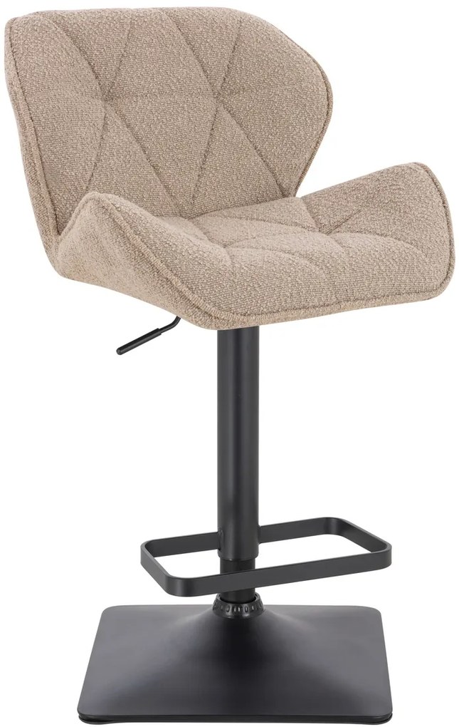 HR111KW Scaun Latte Boucle cu Bază Neagră