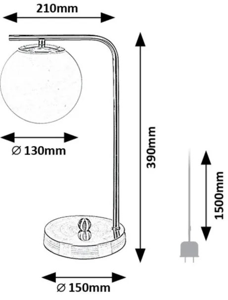 Veioza, Lampa de masa design modern Kiara