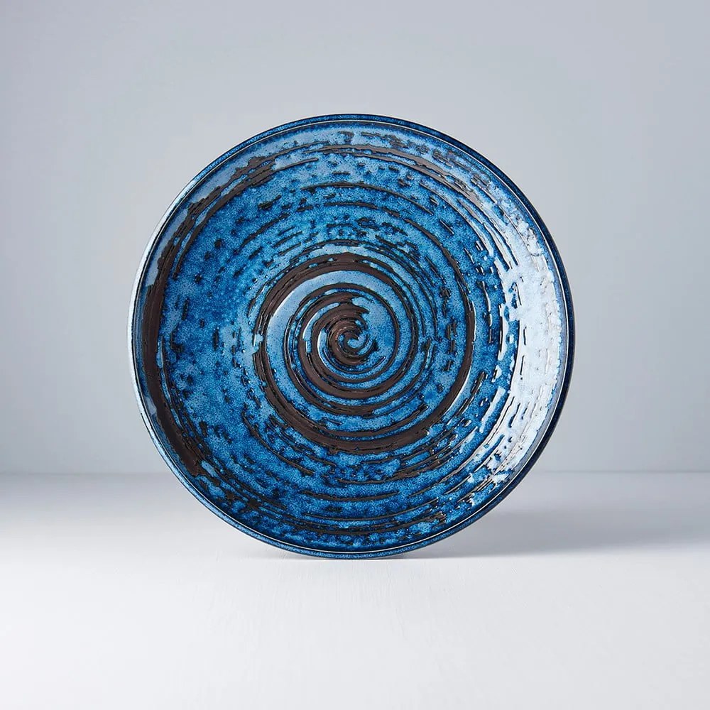 Farfurie din ceramică MIJ Copper Swirl, ø 25 cm, albastru