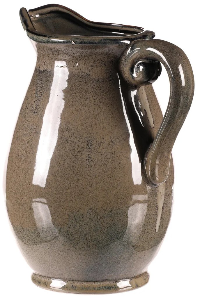 Cana ceramică gri, 18 x 20 x 28 cm, mare, 28 cm