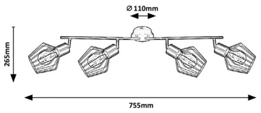 Spot Rabalux 4xE27/40W/230V