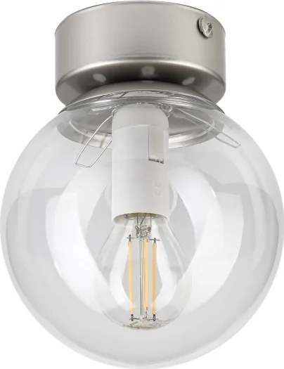 Plafonieră ELIAS 1xE14/5W/230V Ø 13 cm crom mat/sticlă clară
