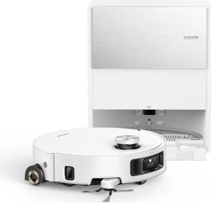 Aspirator robot Dreame Aqua10 Roller RLH31CE-WH, 30.000 Pa, 3,5/4 L, Camere AI, Iluminare LED, Control vocal, Spalare cu apa calda, Alb