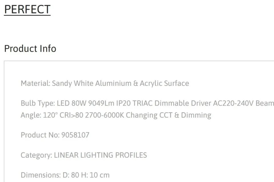 Plafoniera LED moderna design slim PERFECT 80cm alba CCT Dimmable