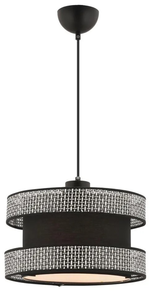 Lustră suspendată pe cablu HALO 1xE27/60W/230V negru/gri