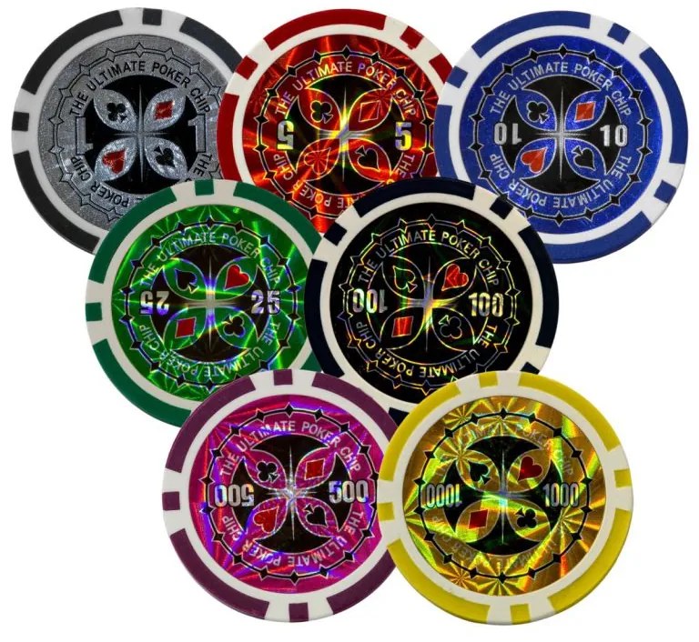 Set de poker GamesPlanet, 300 de jetoane laser Ultimate