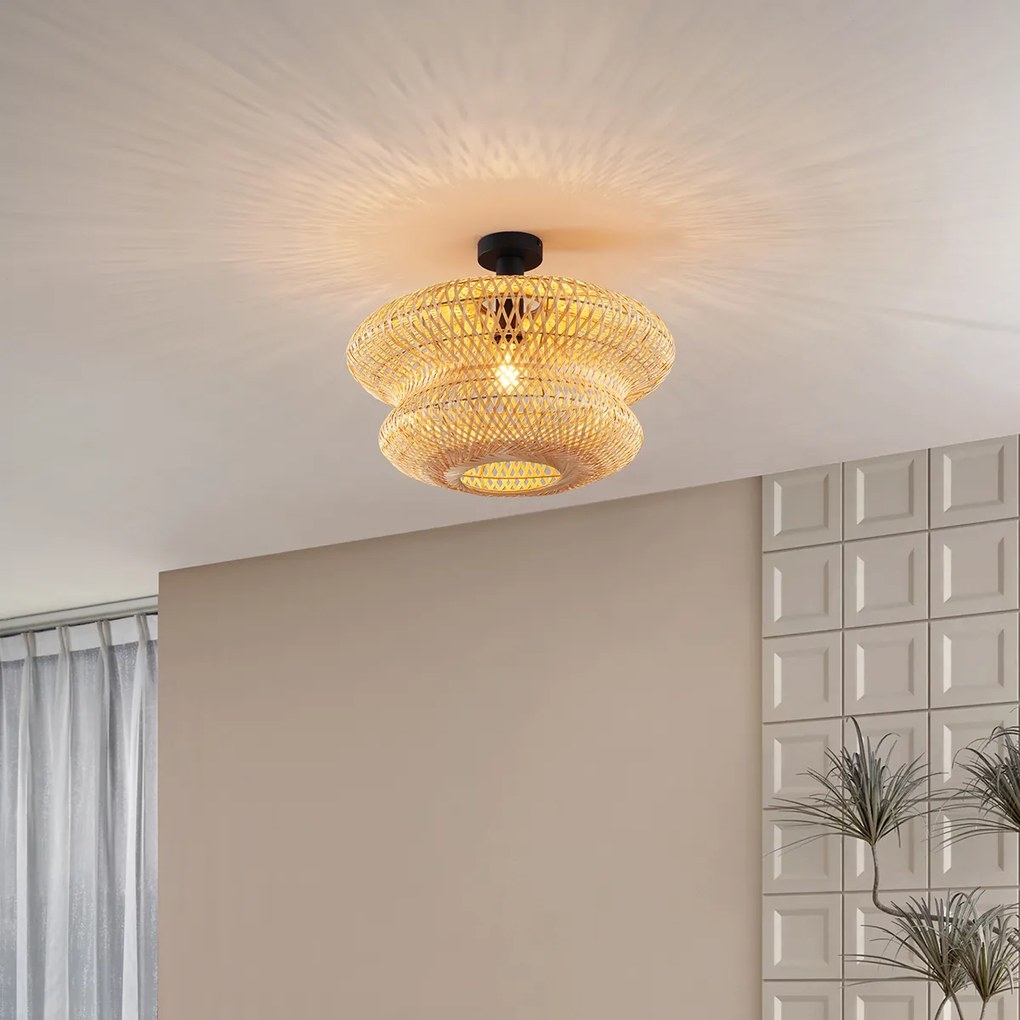 Plafonieră orientală din bambus - Ostrava Double