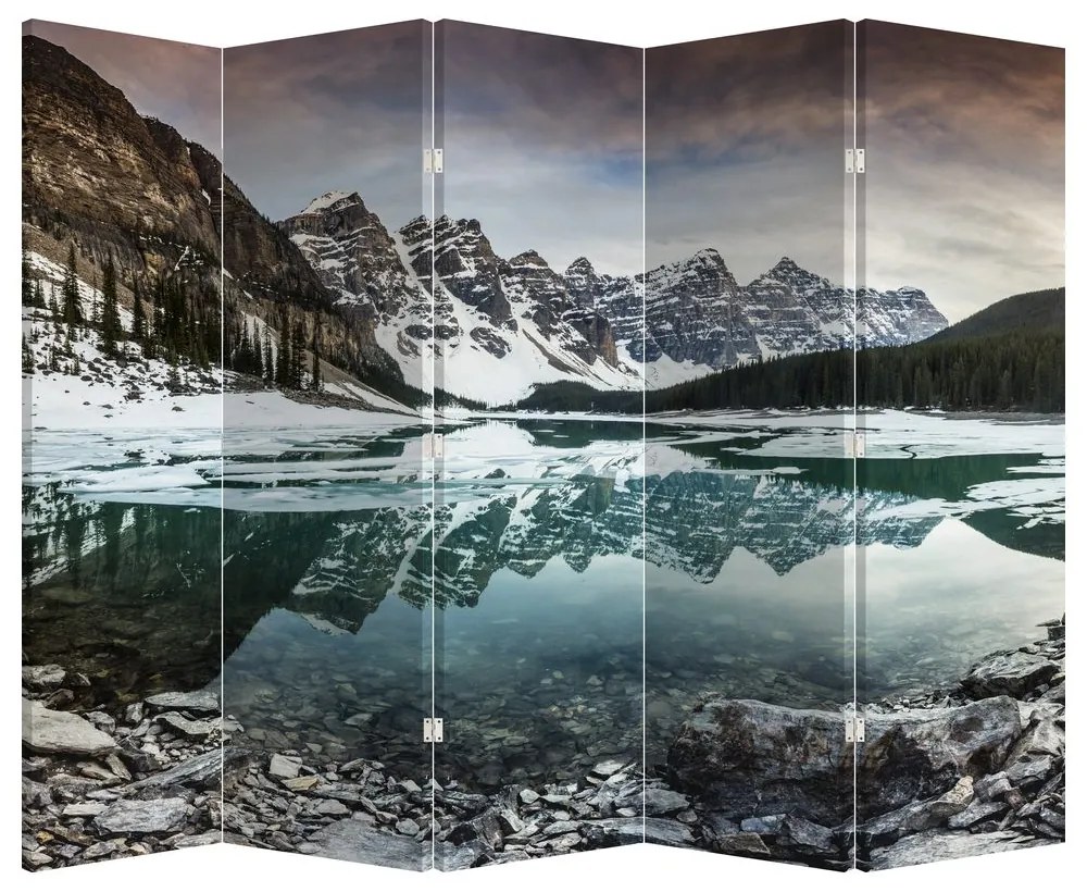 Paravan - Lacul iarna (210x170 cm)