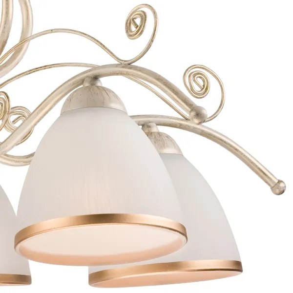 Candelabru cu lanț RETRO II, 5xE27/60W/230V, finisaj alb patinat