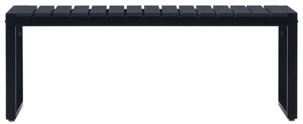 49492 vidaXL Bancă de grădină, negru, 120,5 cm, placă PS