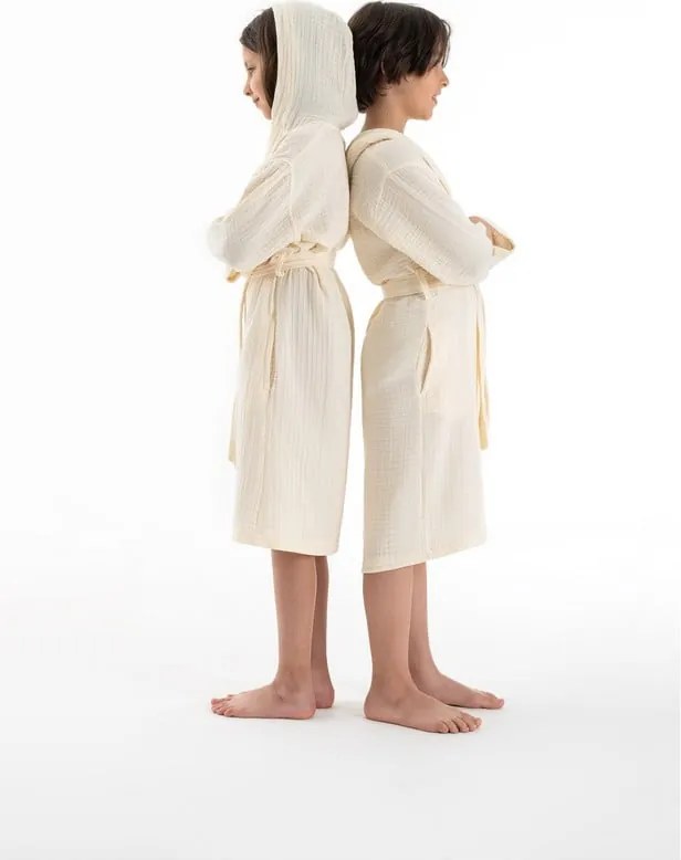 Halat pentru copii crem pentru 9-10 ani din muselină Muslin – Foutastic